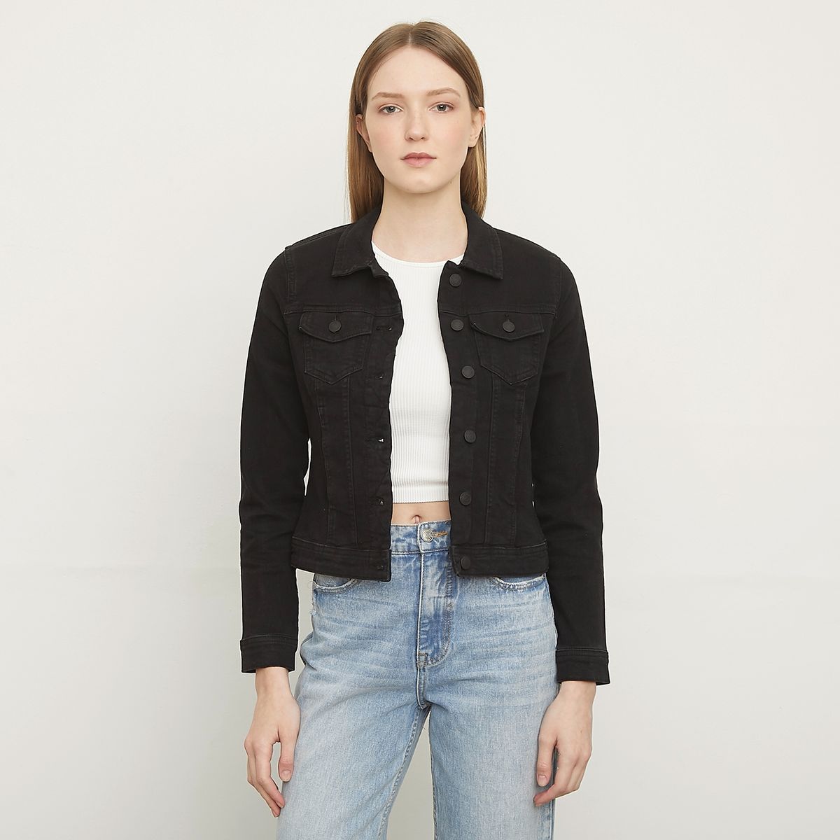 ONLY - Chaqueta Denim Crop Mujer Only
