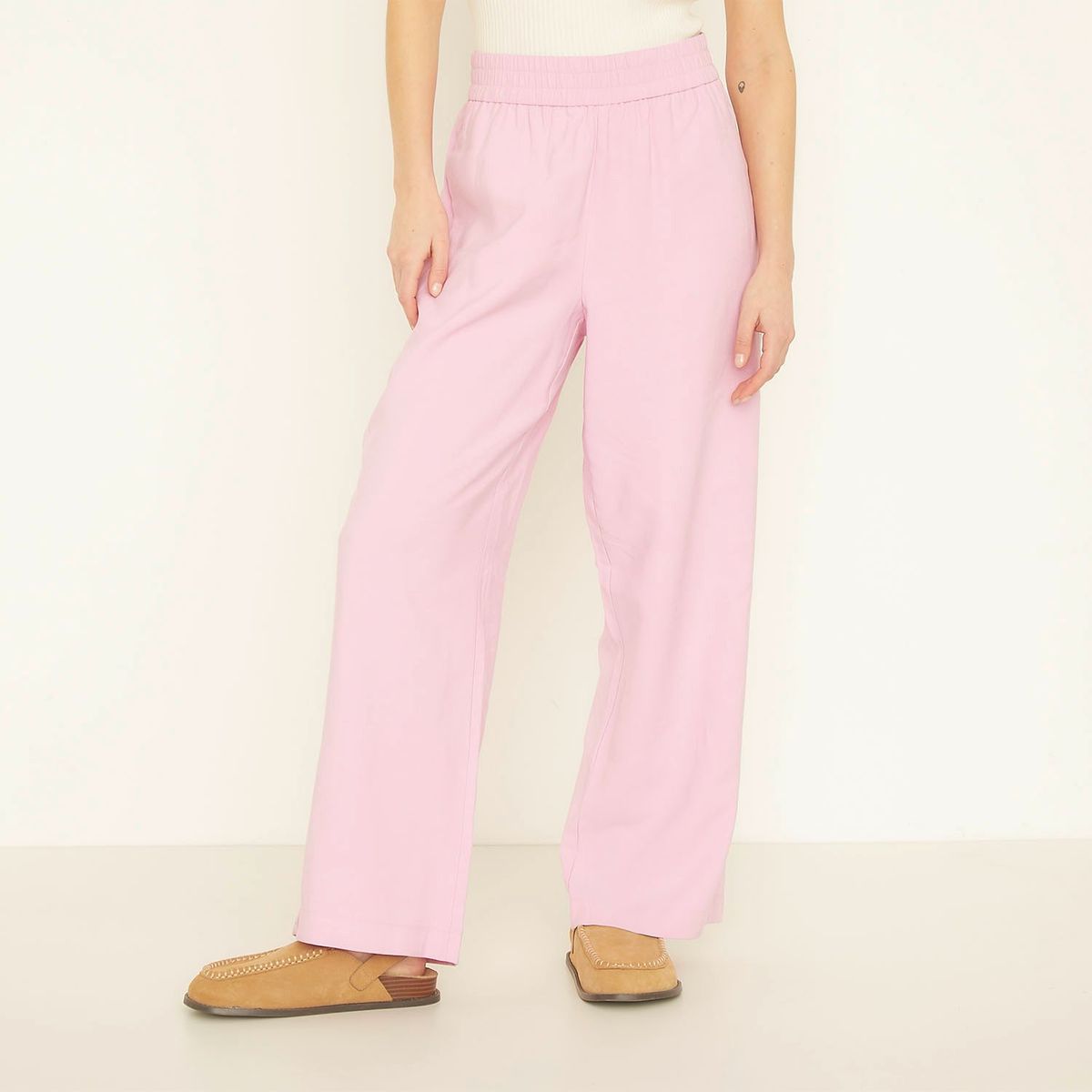 VERO MODA - Pantalón Ancho Tiro Alto Mujer Vero Moda