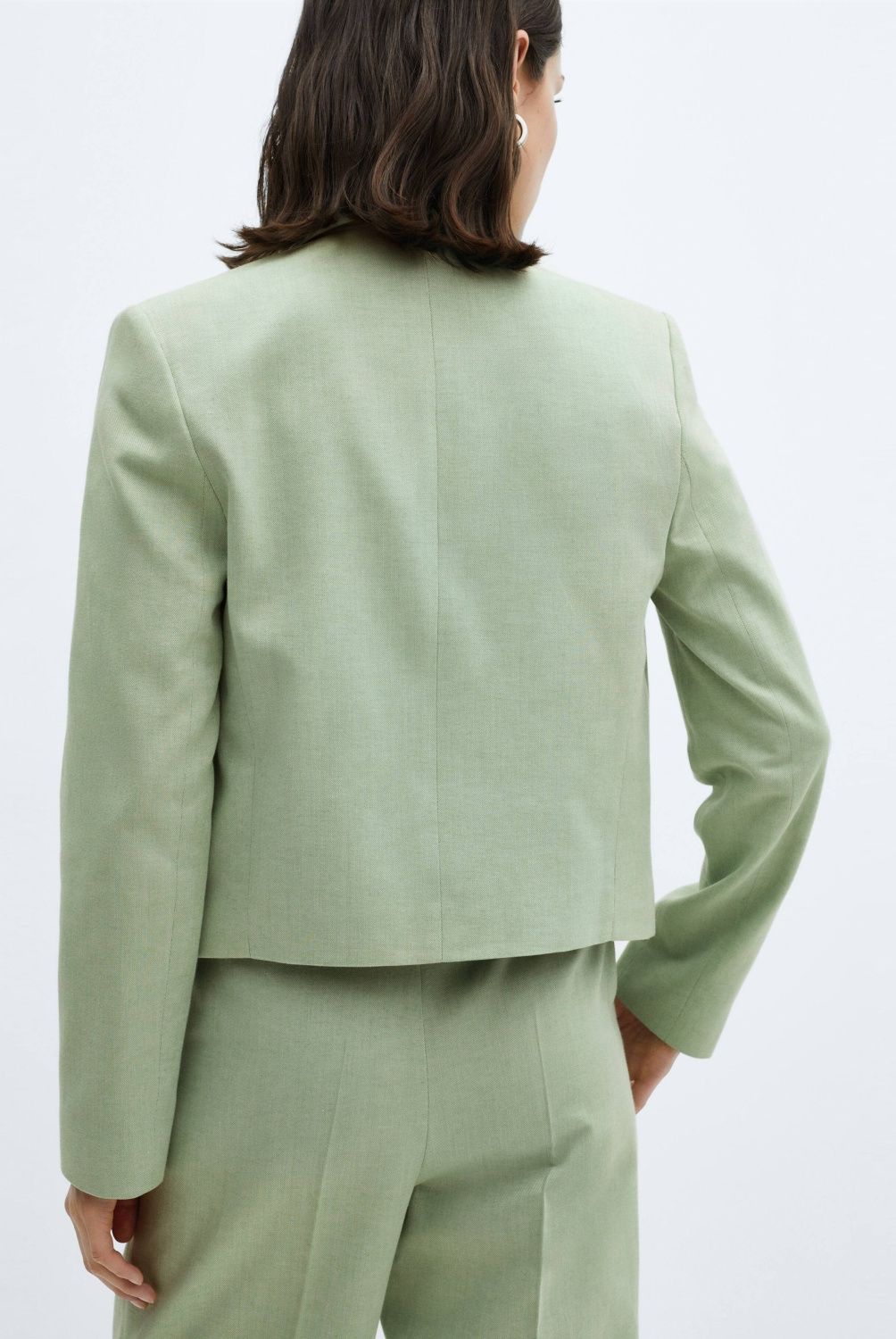 MANGO - Blazer Crop Botones Mujer Mango