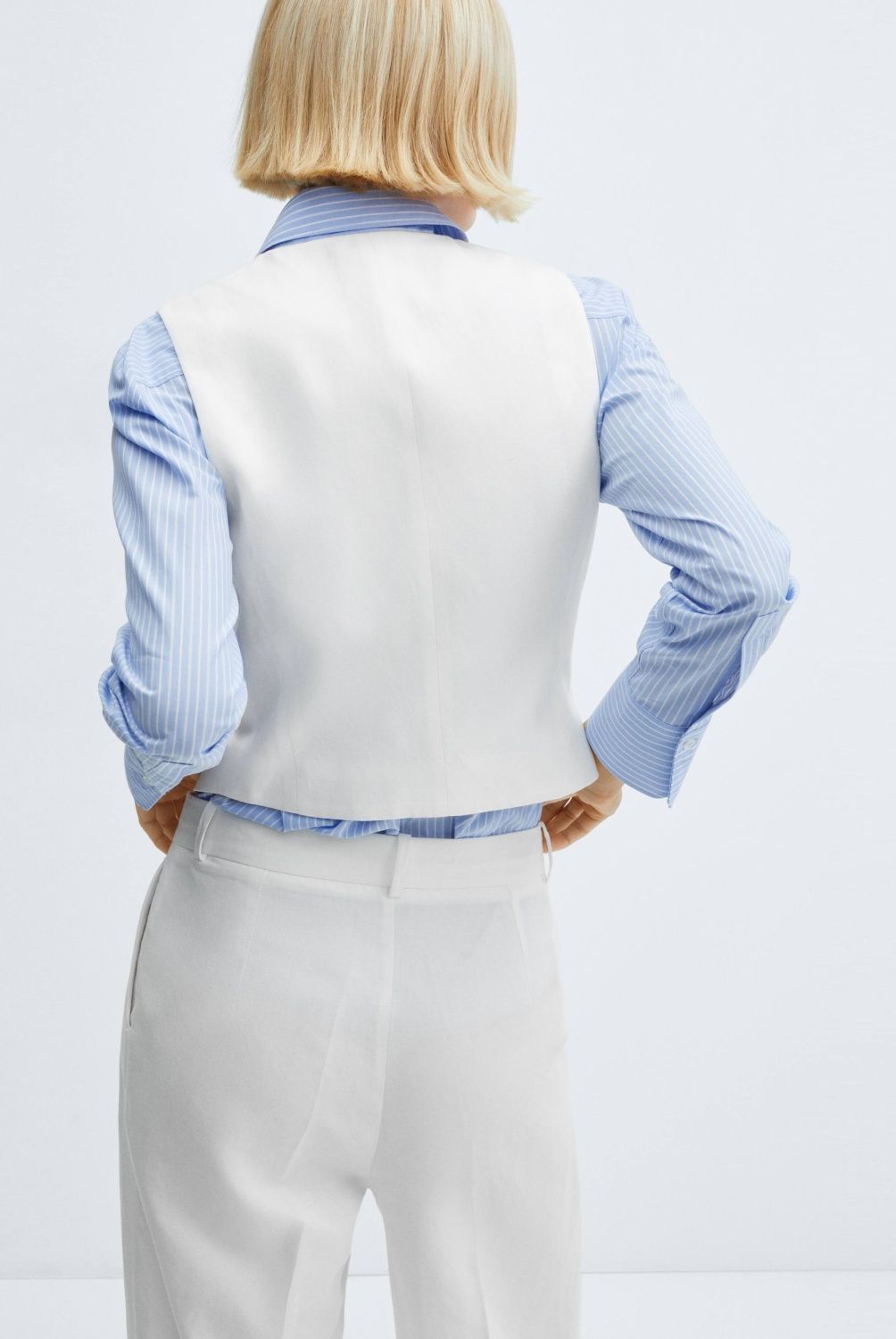 MANGO - Chaleco Traje Botones Cruzados Vest Mujer Mango