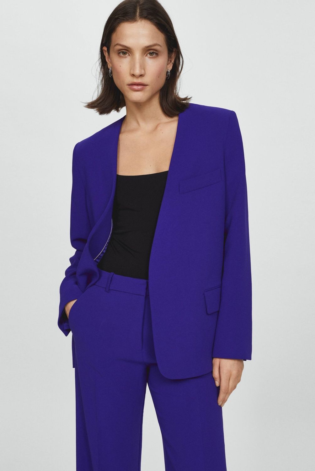 MANGO - Blazer Traje Estructura Mujer Mango