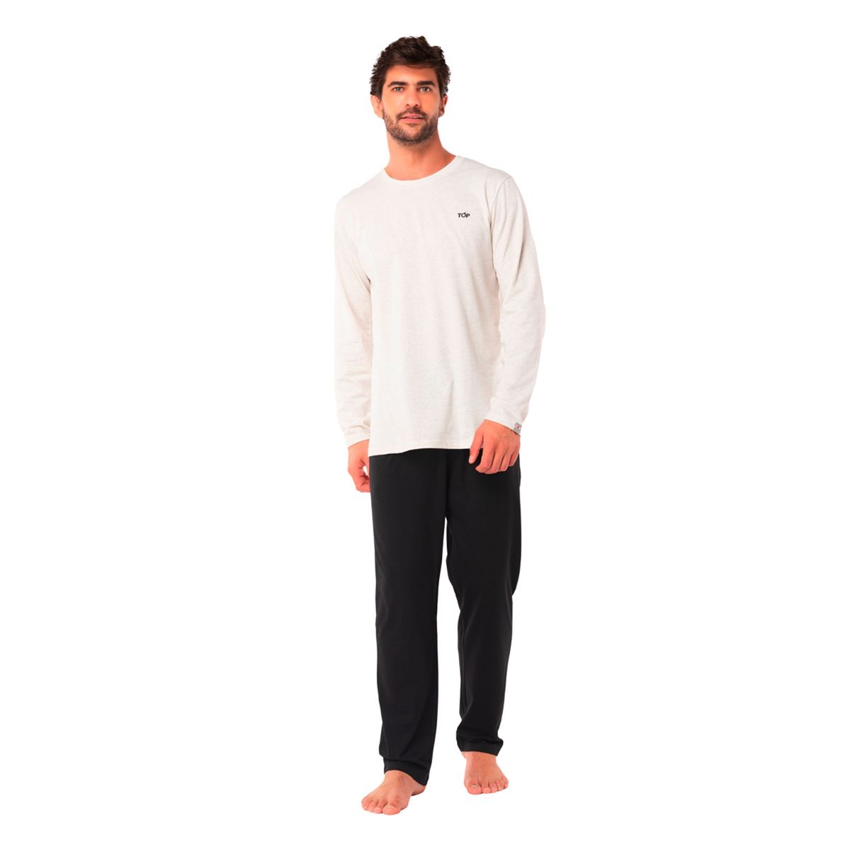 TOP - Pijama Largo Algodón Hombre Top