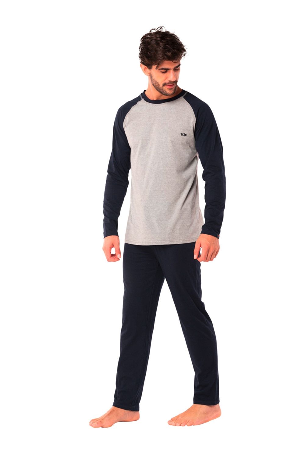 TOP - Pijama Largo Algodón Hombre Top