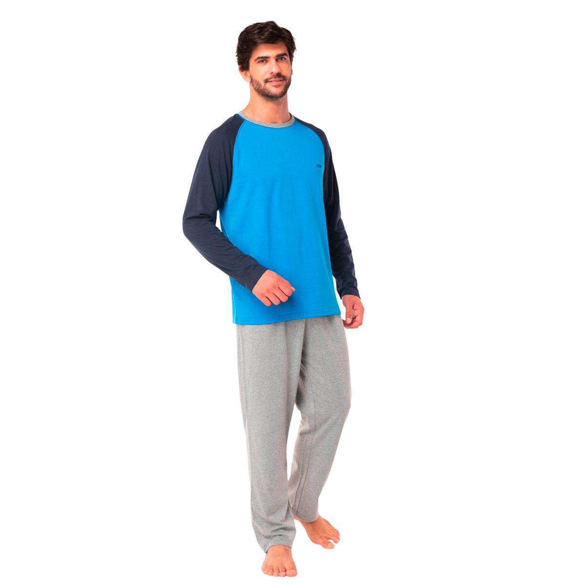 TOP - Pijama Largo Algodón Hombre Top