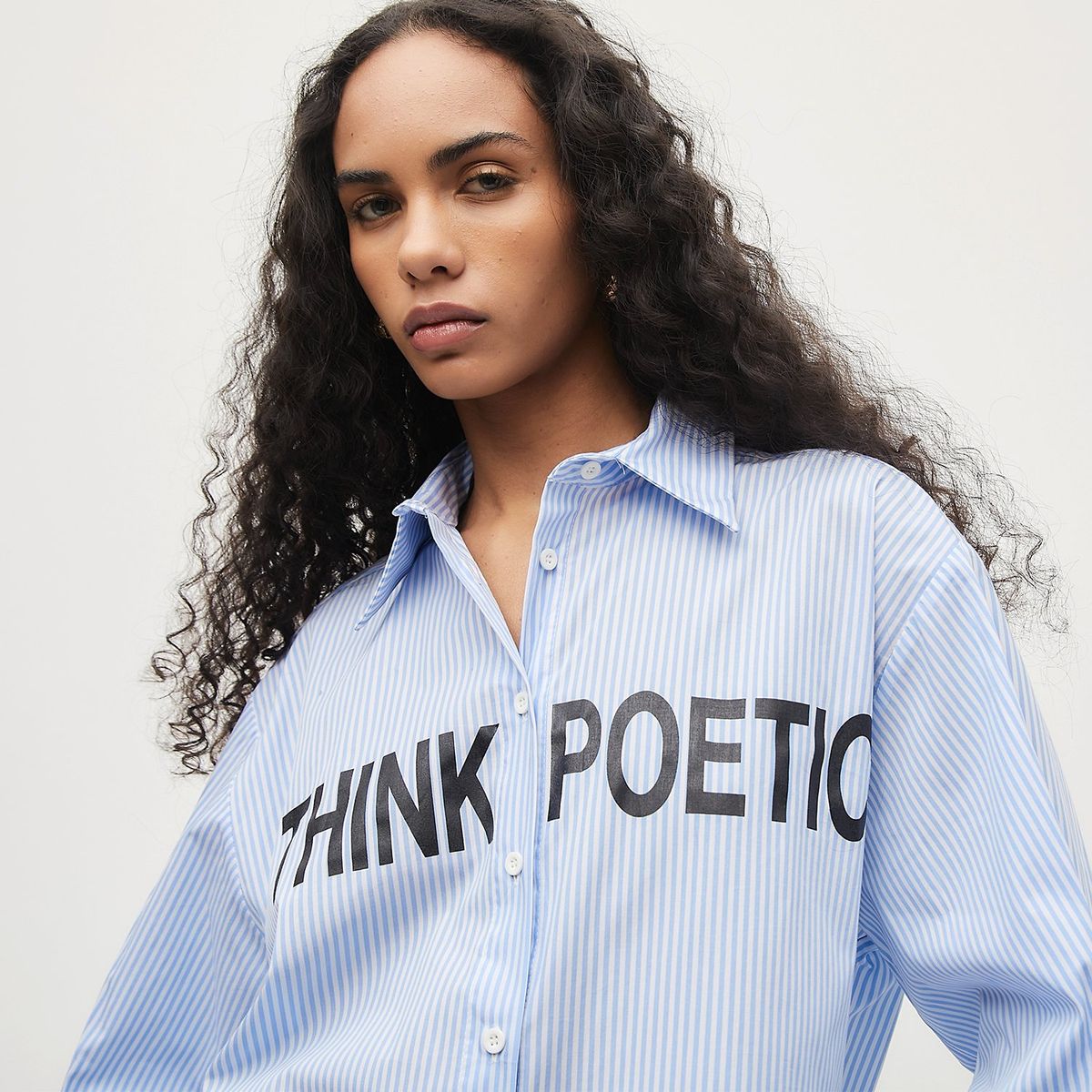 DIXIE - Blusa Azul Con Texto Mujer Dixie