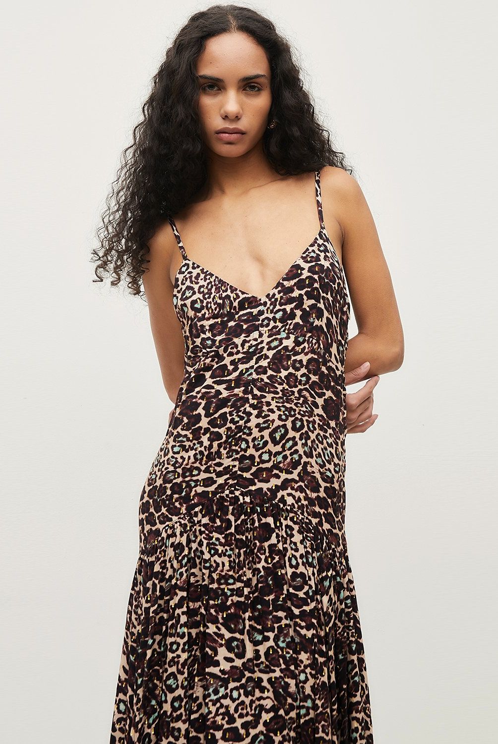 DIXIE - Vestido sin Mangas Animal Print Mujer Dixie