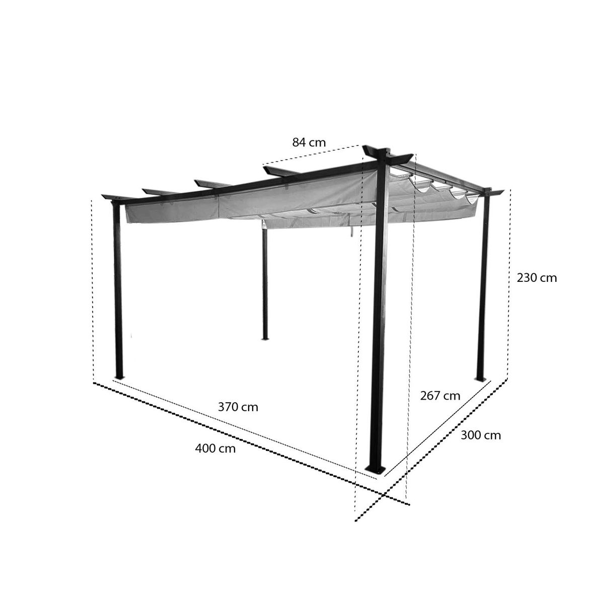 EL BARCO - Pérgola Tela Retractil 3X4 Mts El Barco