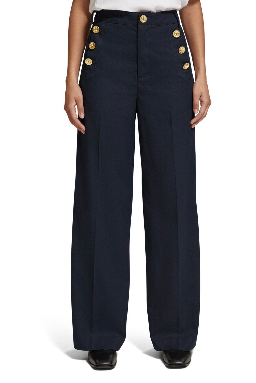 SCOTCH & SODA - Pantalón Sastrero Tiro Alto Mujer Scotch & Soda