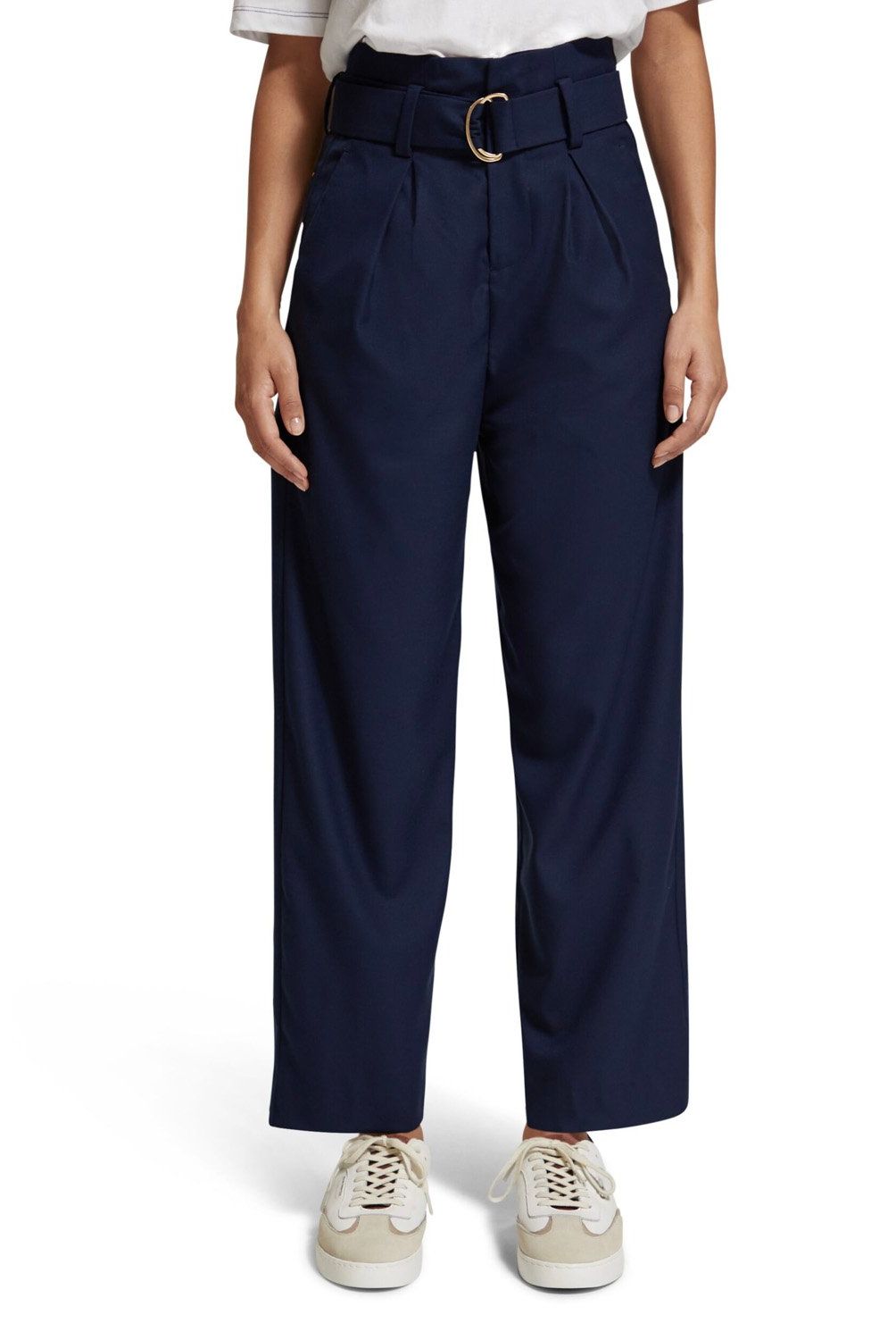 SCOTCHSODA - Pantalón Sastrero Con Cinturón Mujer Scotchsoda