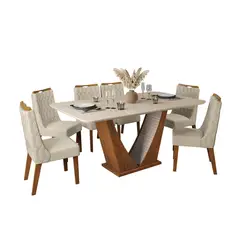 ALTAVISION - Juego De Comedor 6 Sillas Dalila Bia Freijo Neve Altavisión