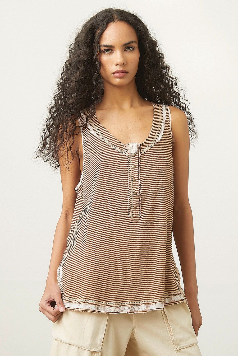 FREEPEOPLE - Top Rayas Mujer  Freepeople