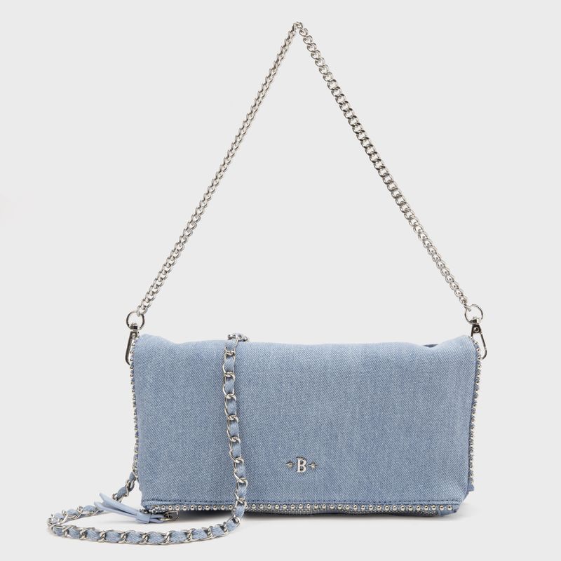 BROWNIE - Bolso Solapa Denim Bolitas Mujer Brownie