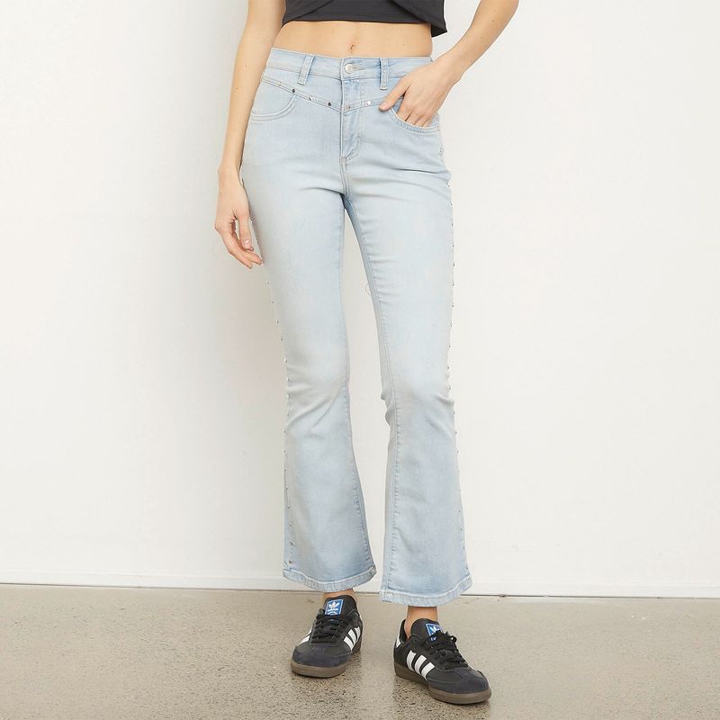 BROWNIE - Jeans Flared Tachas Mujer Brownie
