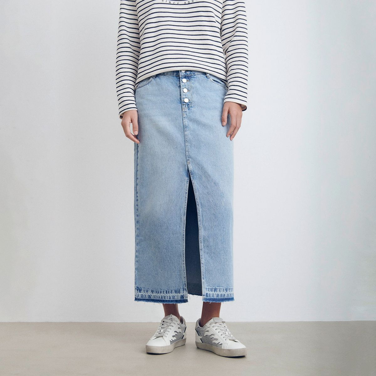 BROWNIE - Falda Larga Jeans Mujer Brownie