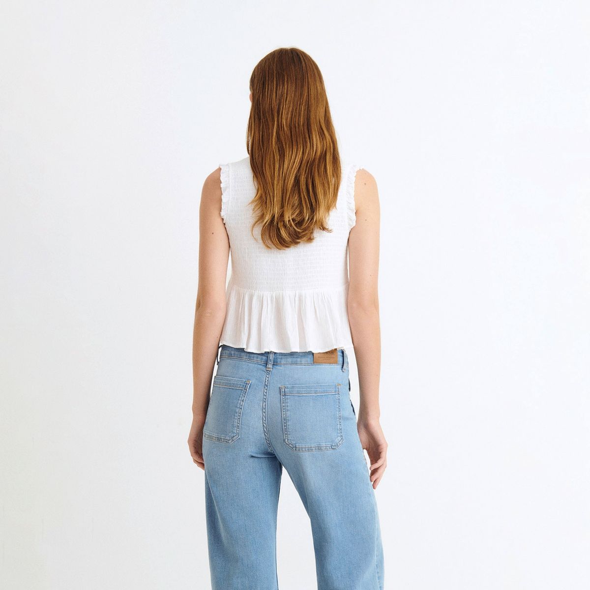 BROWNIE - Blusa Smock Sin Manga Mujer Brownie