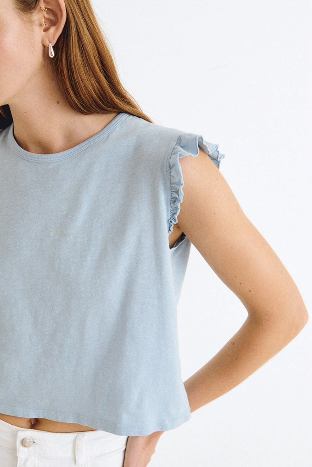 BROWNIE - Polera Tirante Volante Mujer Brownie