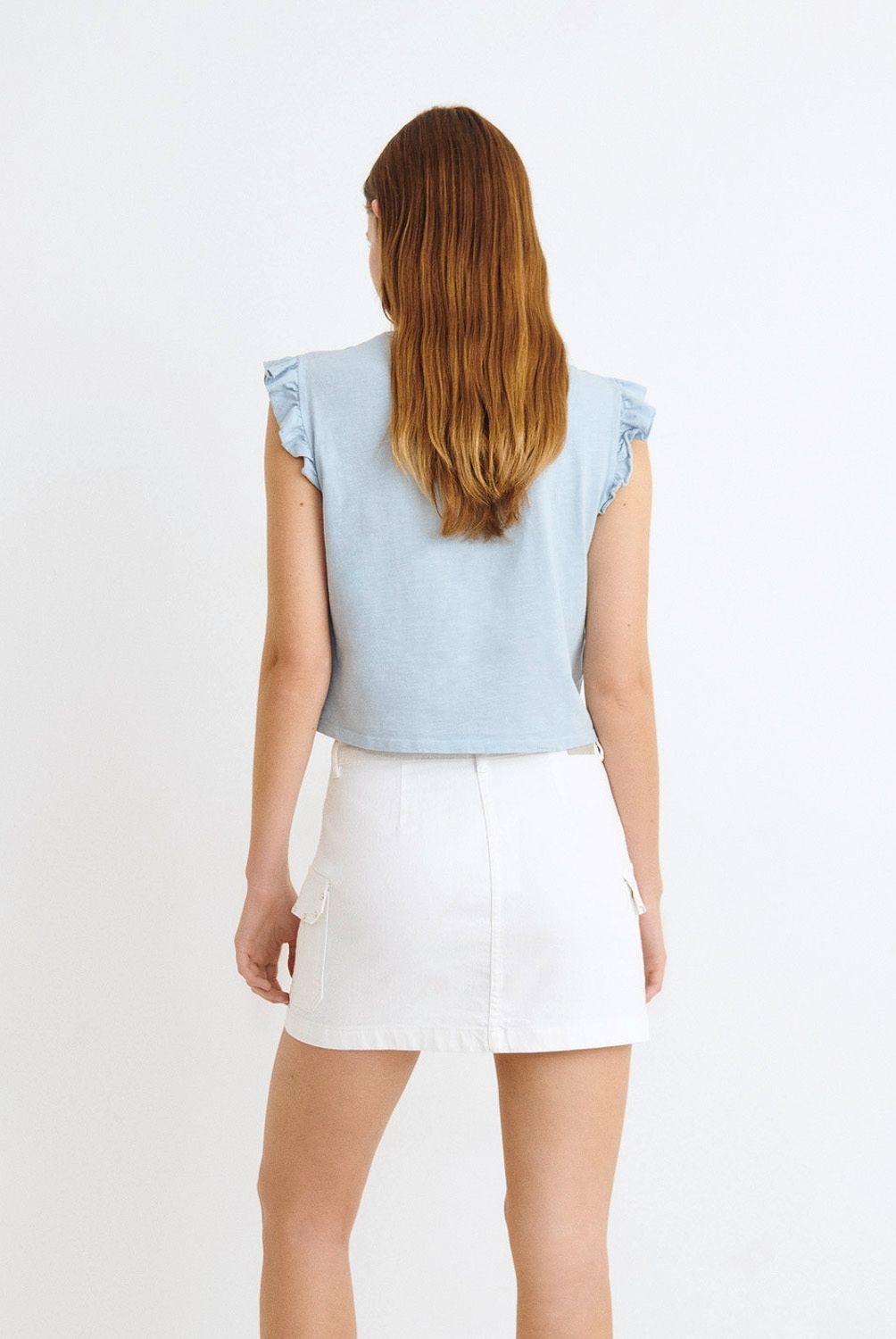 BROWNIE - Polera Tirante Volante Mujer Brownie