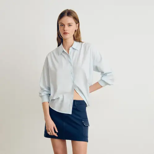 BROWNIE - Blusa Manga Larga Lisa Mujer