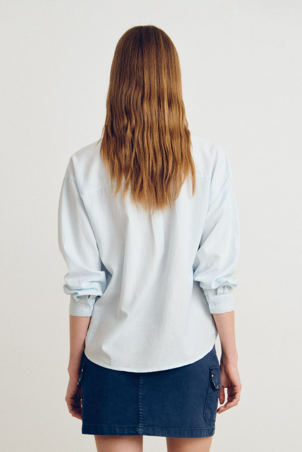 BROWNIE - Blusa Manga Larga Lisa Mujer Brownie