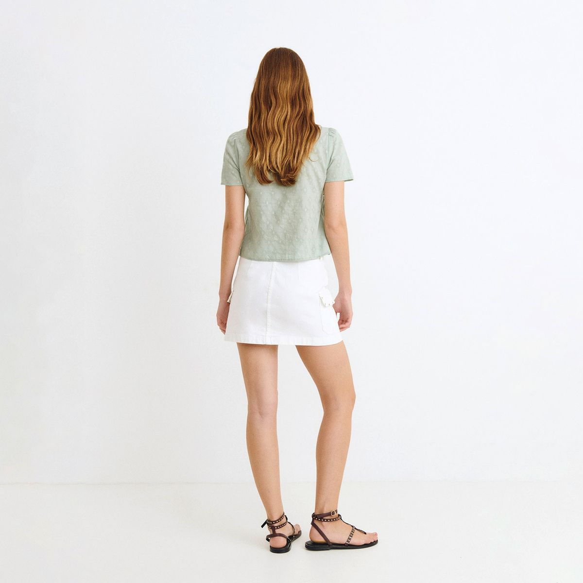 BROWNIE - Blusa Manga Corta Smock Mujer Brownie