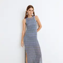 BROWNIE - Vestido Rayas Halter Mujer