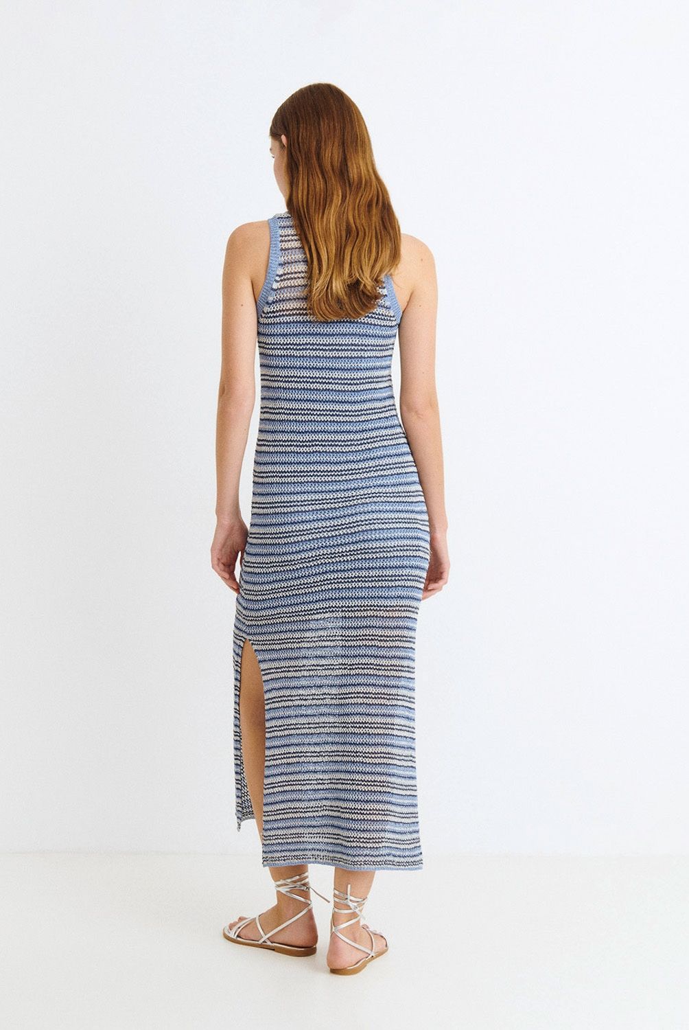 BROWNIE - Vestido Rayas Halter Mujer Brownie