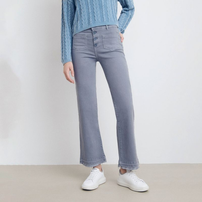 BROWNIE - Pantalón Culotte Botones Frontales Mujer Brownie