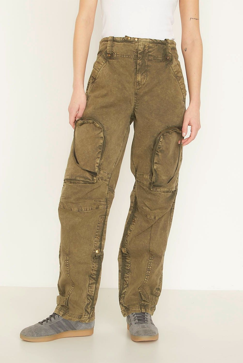 FREEPEOPLE - Pantalón Cargo Mujer Freepeople