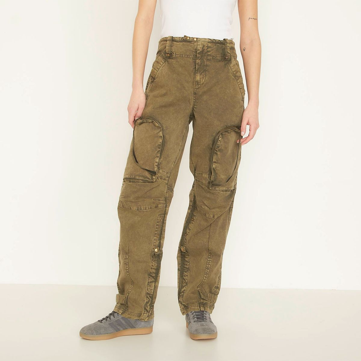 FREEPEOPLE - Pantalón Cargo Mujer Freepeople