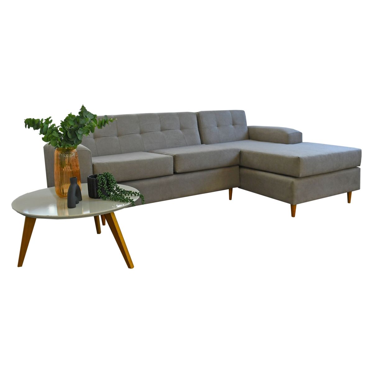 DECO CLASS - Sofá Seccional Derecho Tela Solano Deco Class