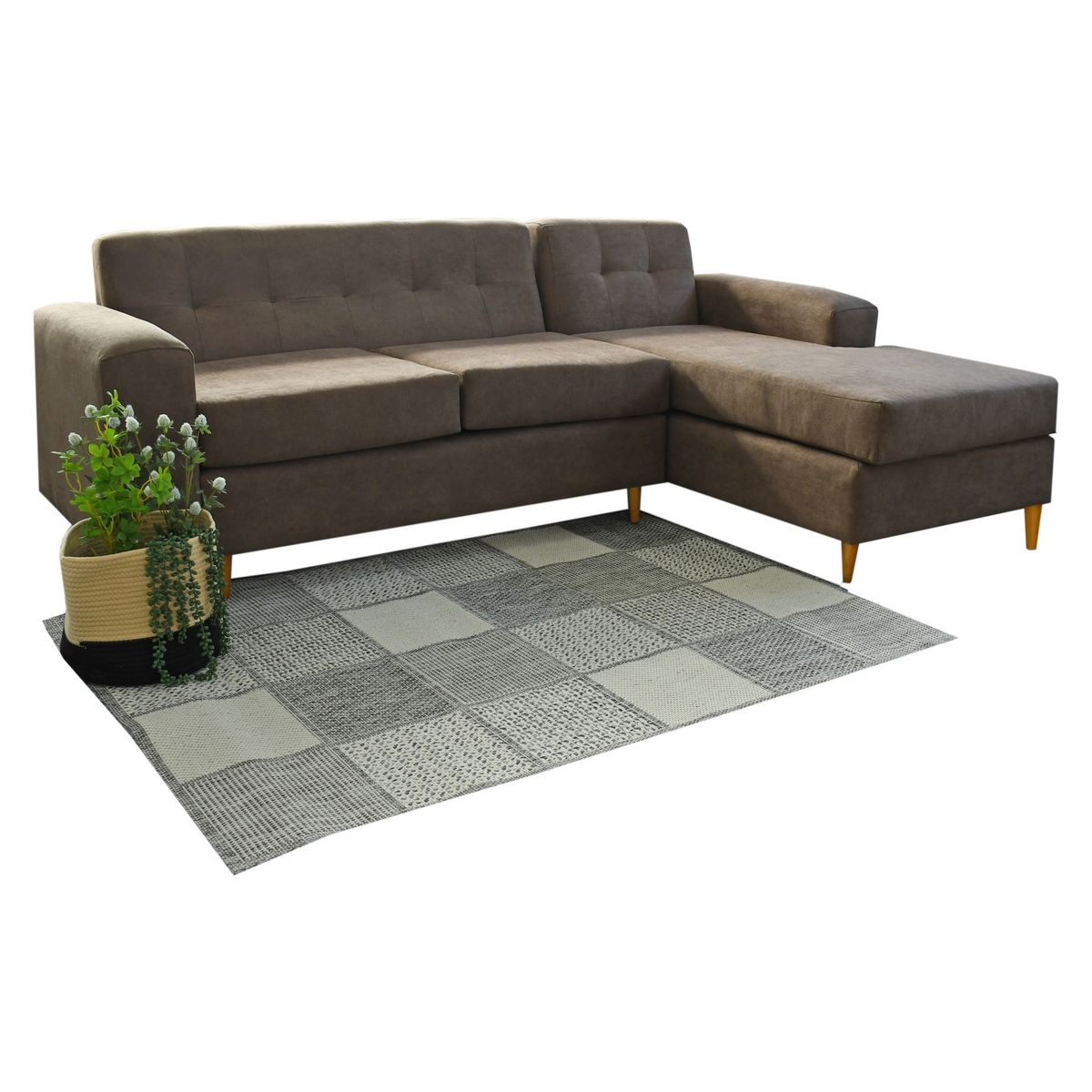 DECO CLASS - Sofá Seccional Derecho Tela Solano Deco Class