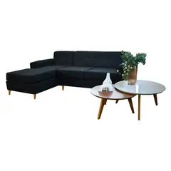 DECO CLASS - Sofá Seccional Izquierdo Tela Solano