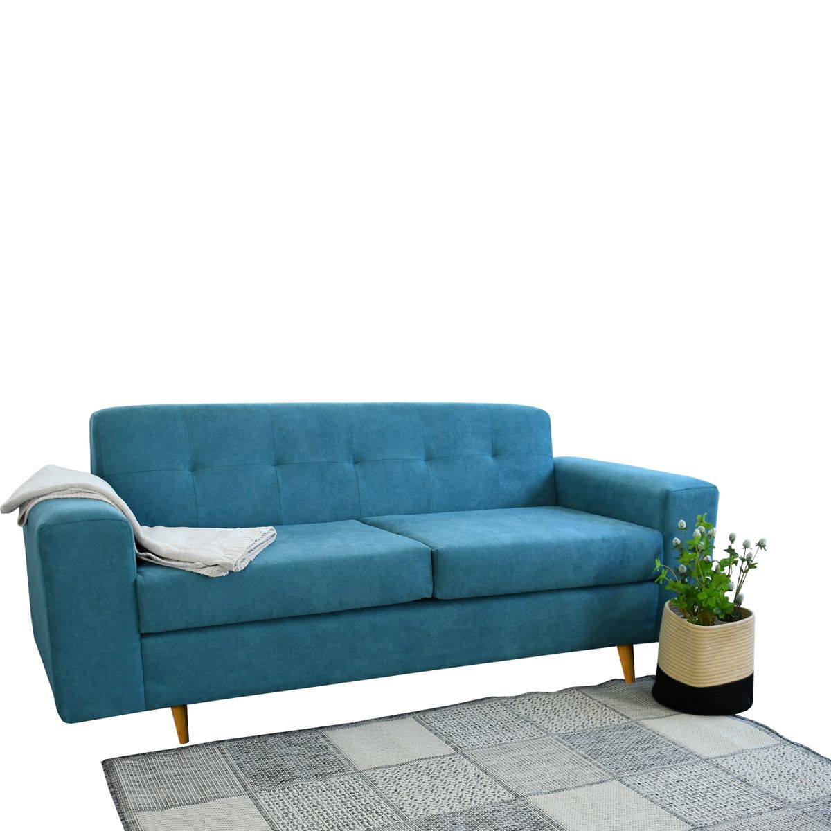 DECO CLASS - Sofá 3 Cuerpos Solano Tela Deco Class