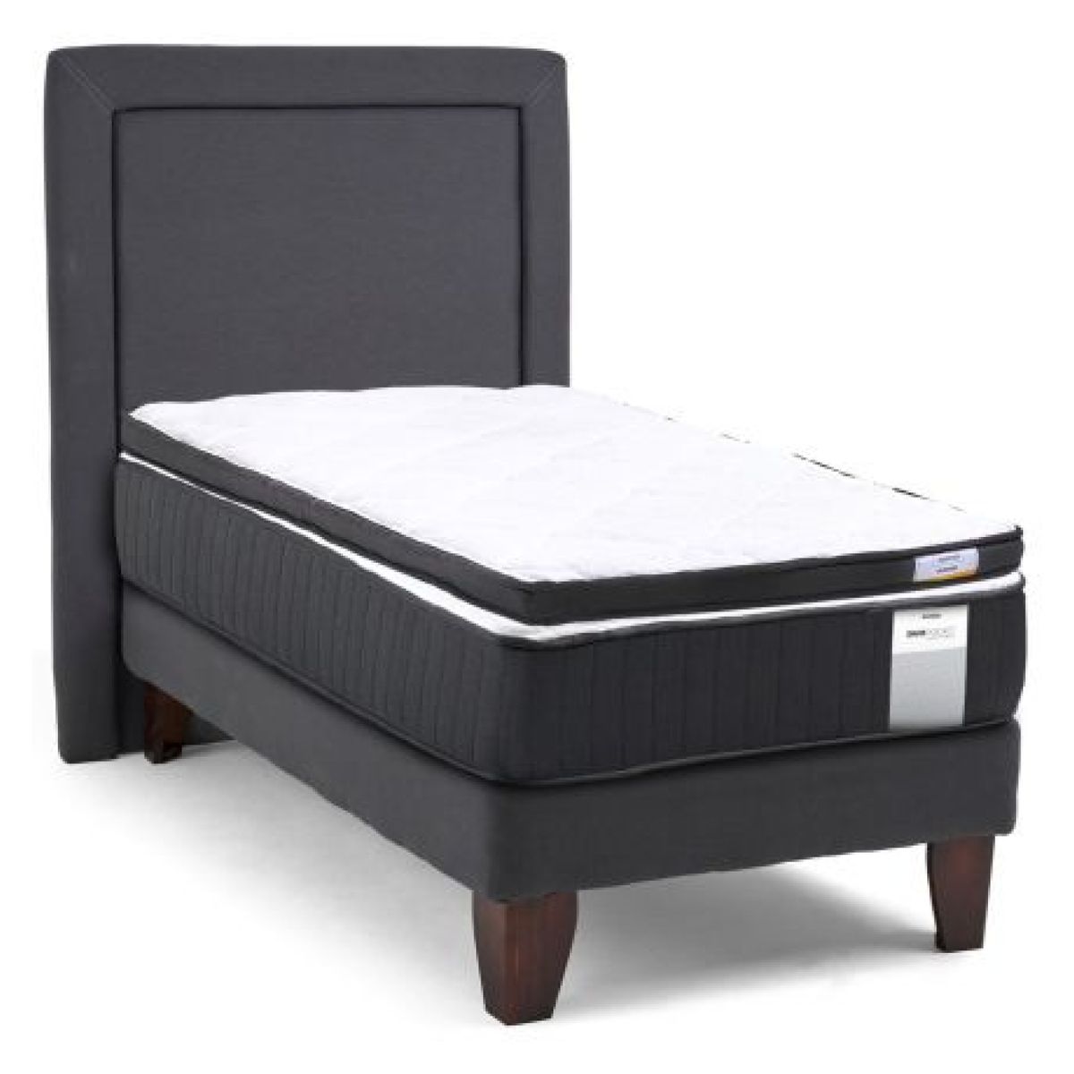 DRIMKIP - Cama Europea Duo Pocket 1.5 Plaza + Top + Respaldo Drimkip