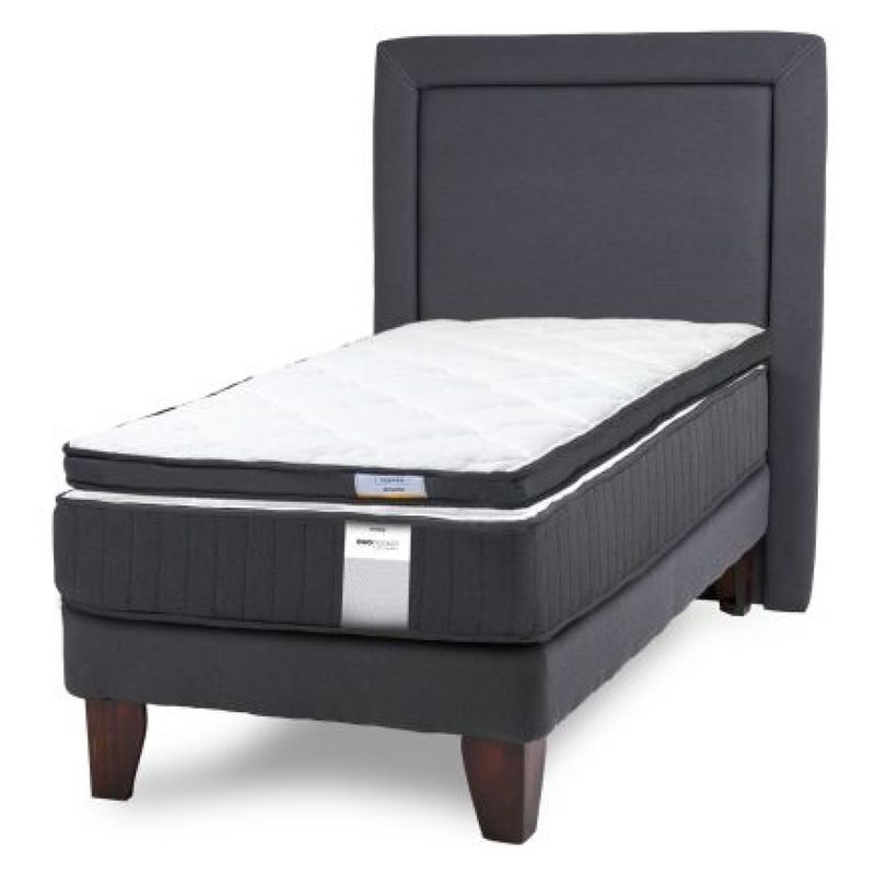 DRIMKIP - Cama Europea Duo Pocket 1.5 Plaza Plus + Top + Respaldo Drimkip