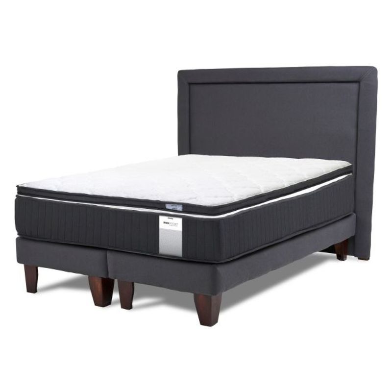 DRIMKIP - Cama Europea Duo Pocket 2 Plazas Plus + Top + Respaldo Drimkip
