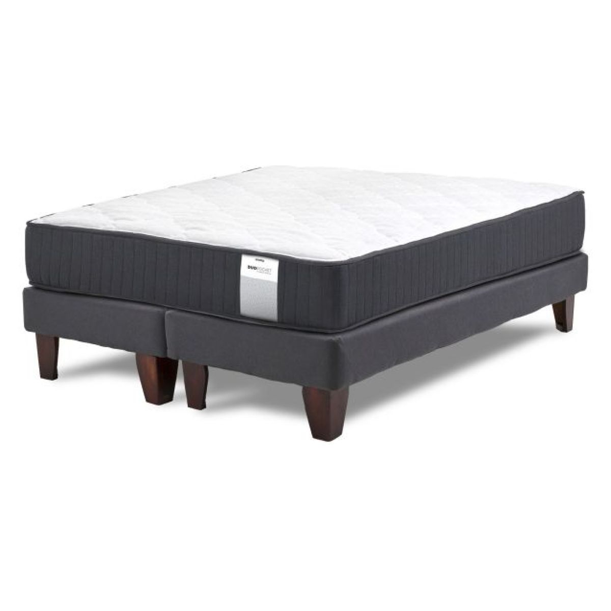DRIMKIP - Cama Europea  Duo Pocket Full X 1.90 Mt Base Dividida Drimkip