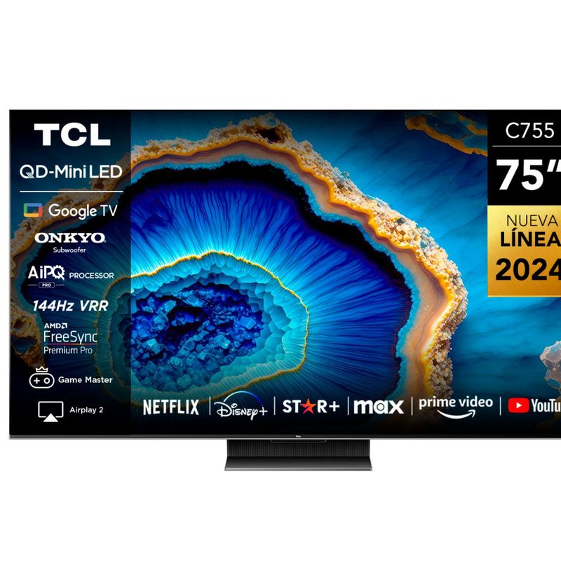 TCL - Qled Mini Led Smart Tv 75" 4K C755 Google Tv Tcl