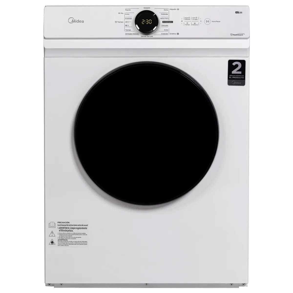 MIDEA - Secadora Eléctrica Carga Frontal 10Kg Md100A100/W Midea