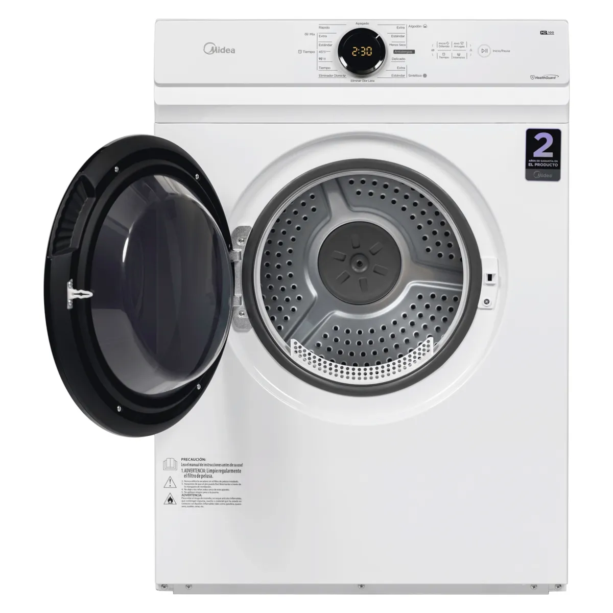 MIDEA - Secadora Eléctrica Carga Frontal 10Kg Md100A100/W Midea