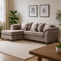 LIVING FACTORY - Sofá Seccional Mustang Resorte Lino Izquierdo