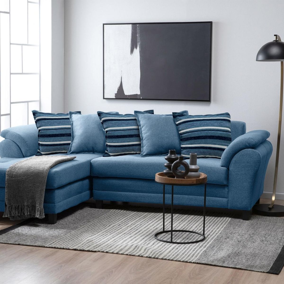 LIVING FACTORY - Sofá Seccional Mustang Resorte Lino Izquierdo Living Factory