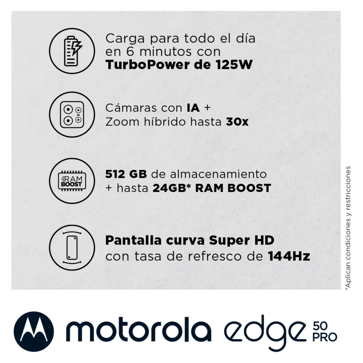 MOTOROLA - Celular Smartphone Moto Edge 50 Pro 5G 512GB