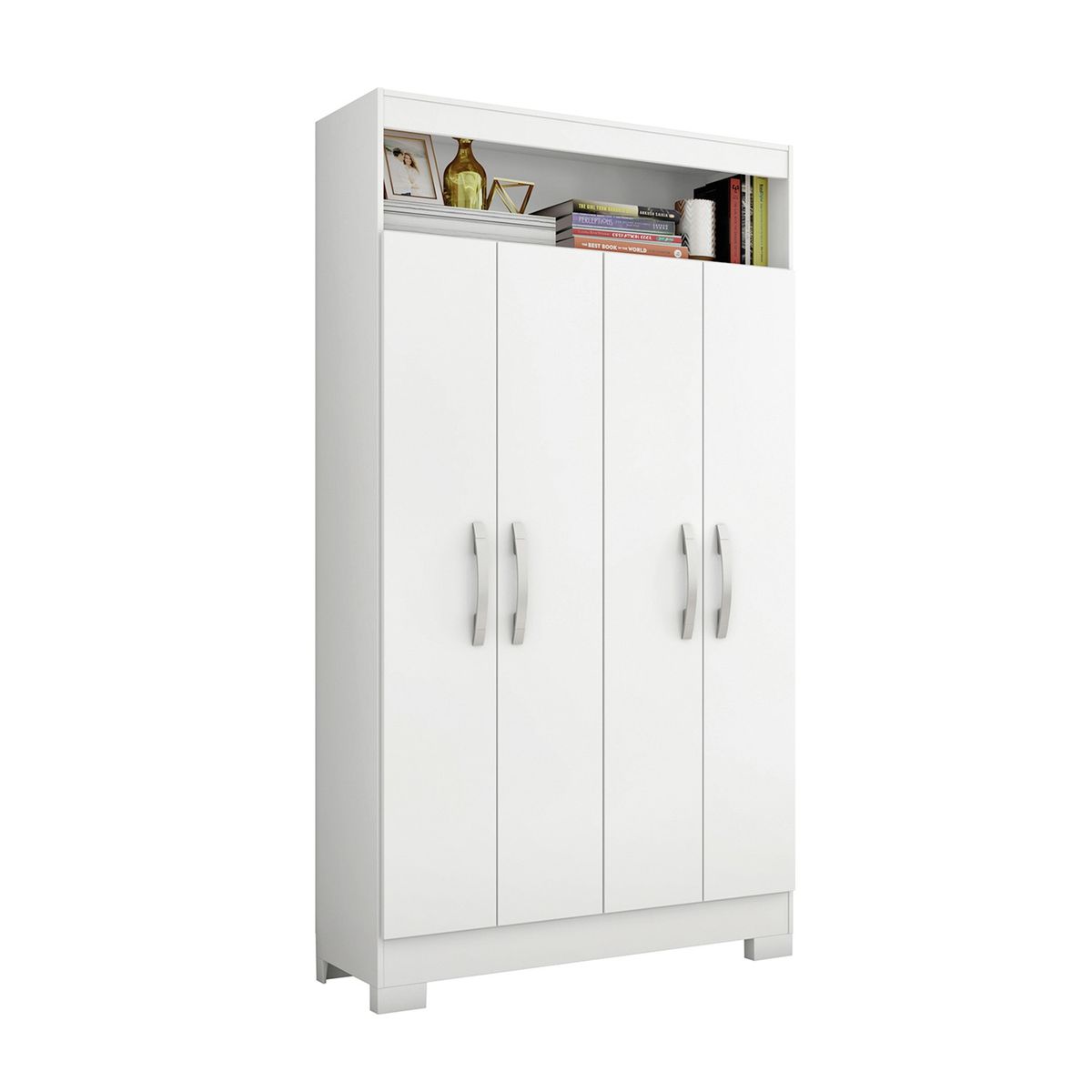 HOME MOBILI - Clóset 4 Puertas + Nicho Moral Blanco Home Mobili