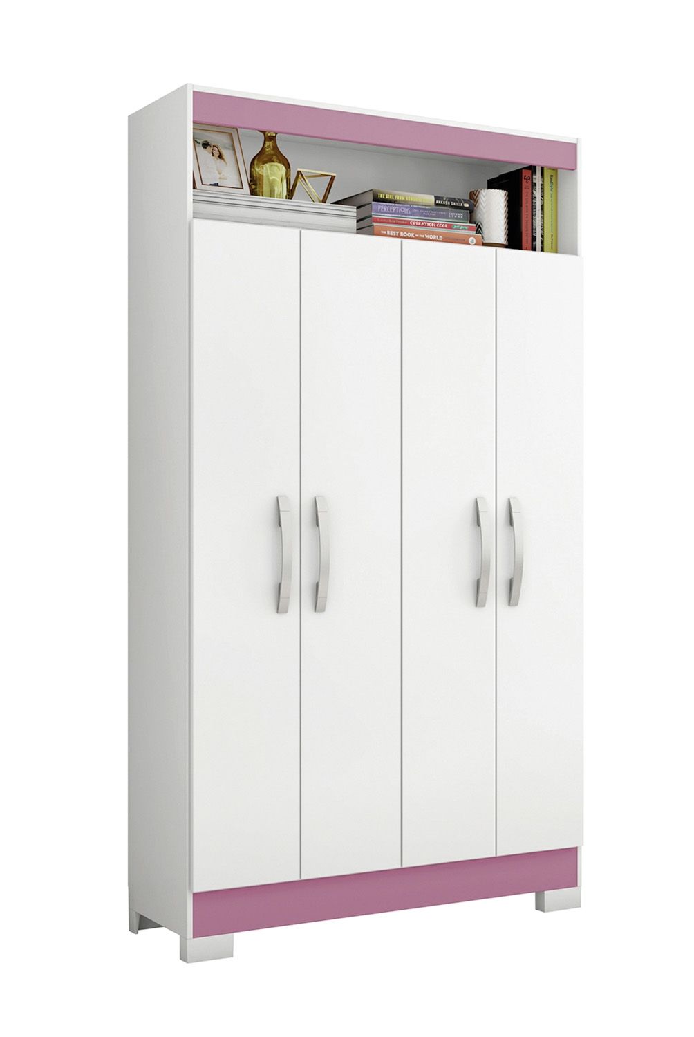 HOME MOBILI - Clóset 4 Puertas + Nicho Moral Blanco Home Mobili