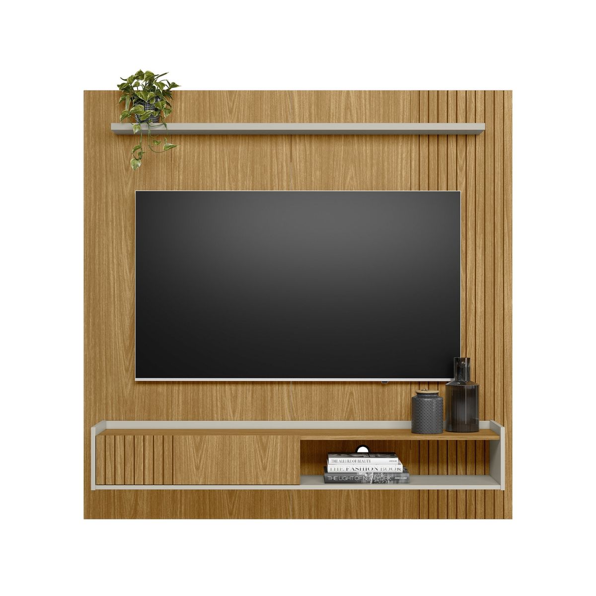 HOME MOBILI - Panel Tv 65 1 Puerta Dublin Natural Home Mobili