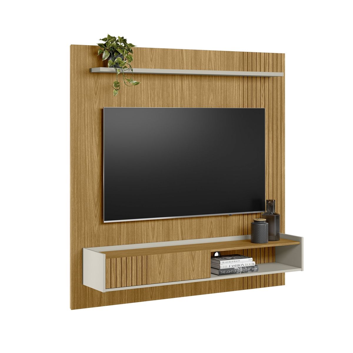 HOME MOBILI - Panel Tv 65 1 Puerta Dublin Natural Home Mobili