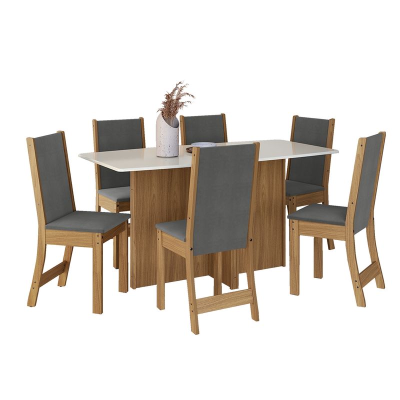 HOME MOBILI - Juego De Comedor 6 Sillas Escocia Café S/Vid Home Mobili