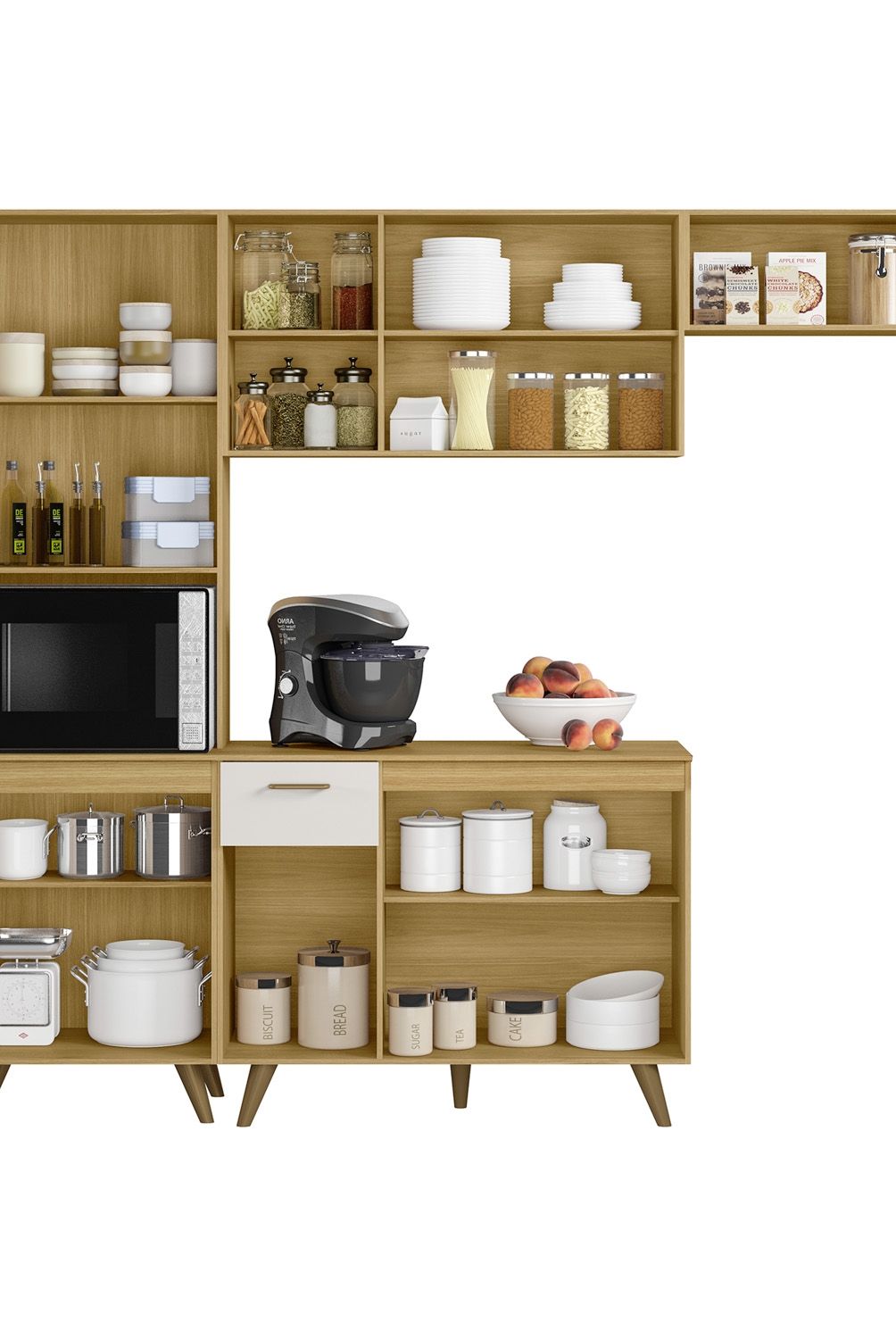 HOME MOBILI - Kit Cocina Olinda 10 Puertas 1 Cajón Home Mobili