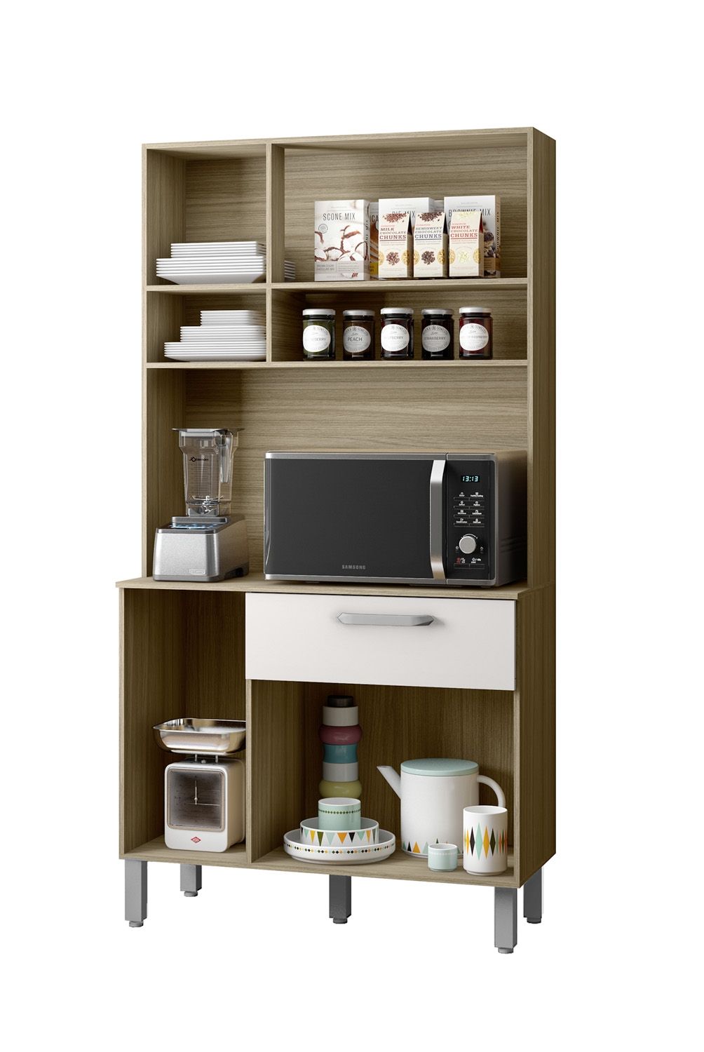 HOME MOBILI - Kit Cocina Sofía 6 Puertas 1 Cajón Home Mobili